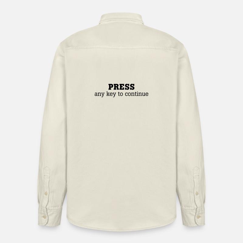 Press any key to continue - Relaxed Fit Unisex Organic Hemd von Stanley/Stella - Natur