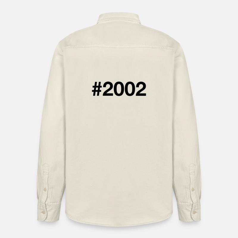 2002 Né à 24 ans 24e anniversaire - Chemise unisexe coupe décontractée bio Stanley/Stella - écru doux