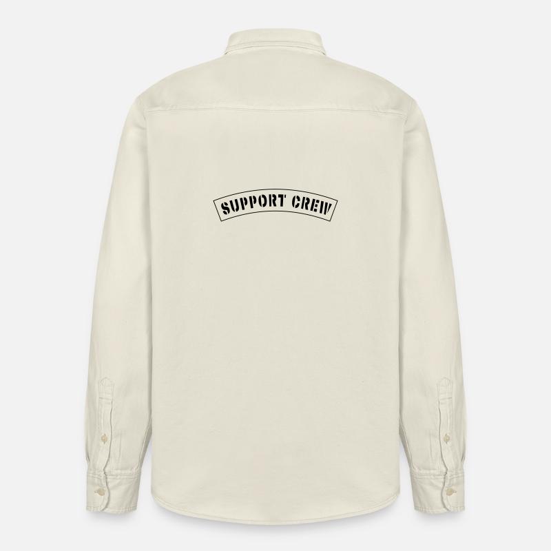 Support crew style patch - Relaxed Fit Unisex Organic Shirt by Stanley/Stella - soft Ecru