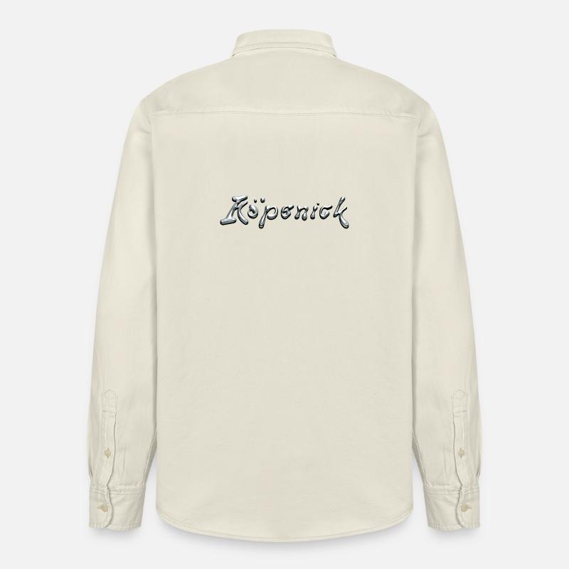 Köpenick Liquid Chrome Typography - Relaxed Fit Unisex Organic Hemd von Stanley/Stella - Natur