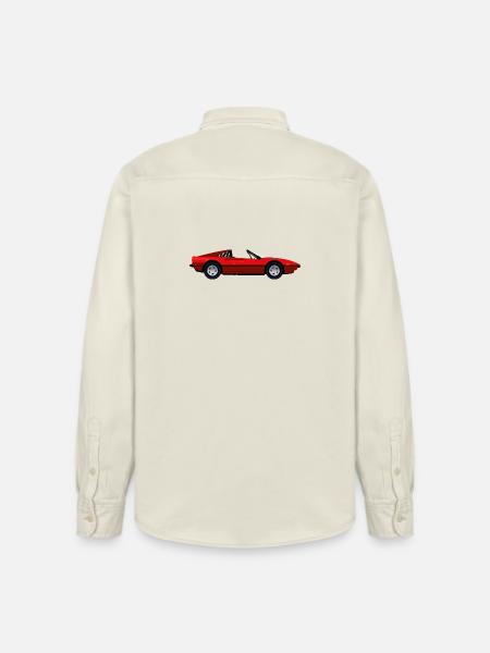 RED SPORTS CAR - Relaxed Fit Unisex Organic Shirt by Stanley/Stella - soft Ecru