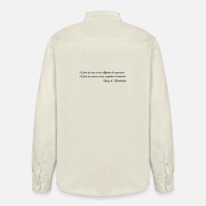 Making Enemies - Montherlant - Relaxed Fit Unisex Organic Shirt by Stanley/Stella - soft Ecru