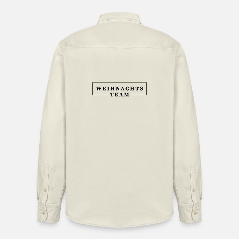 L’équipe de Noël - Chemise unisexe coupe décontractée bio Stanley/Stella - écru doux