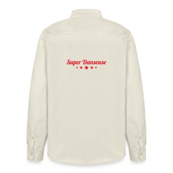 Super danseuse - danse - Chemise unisexe coupe décontractée bio Stanley/Stella - écru doux - Dos - AI Model Male 178 light (178cm)