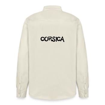 Korsika (V) - Relaxed Fit Unisex Organic Hemd von Stanley/Stella - Natur - Hinten - AI Model Male 178 light (178cm)