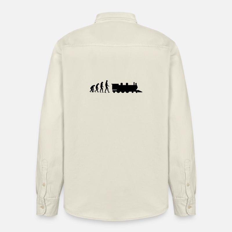 Eisenbahner / Eisenbahnen / Eisenbahn / Bahn - Relaxed Fit Unisex Organic Hemd von Stanley/Stella - Natur