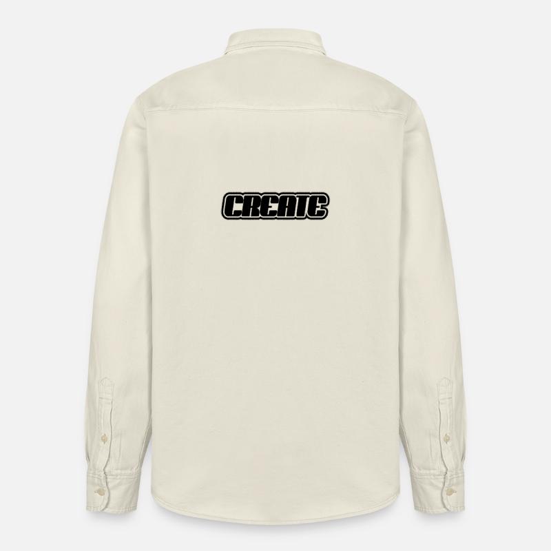 Create Schriftzug - Relaxed Fit Unisex Organic Hemd von Stanley/Stella - Natur