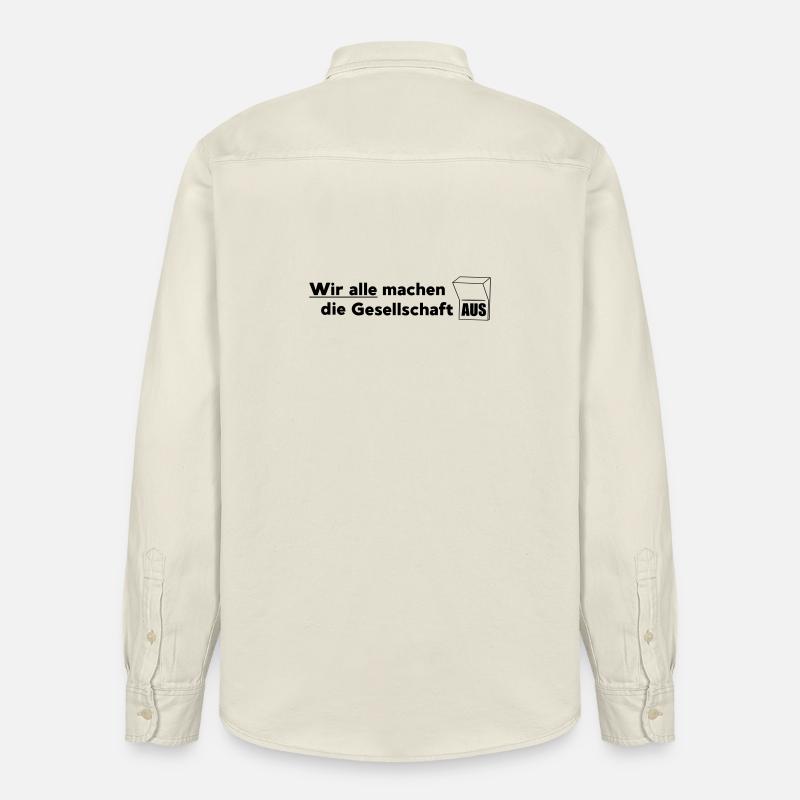 Die Gesellschaft - Relaxed Fit Unisex Organic Hemd von Stanley/Stella - Natur