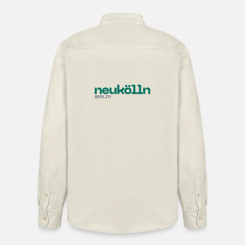 Berlin Neukölln - Schönes, schlichtes Design - Relaxed Fit Unisex Organic Hemd von Stanley/Stella - Natur
