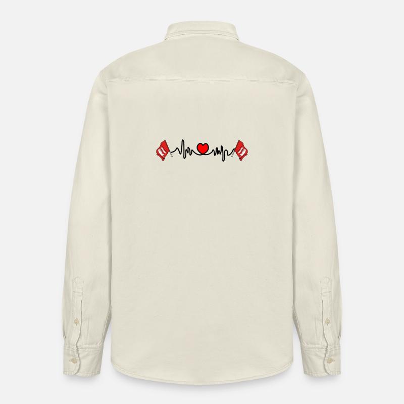 Warwickshire Herzfrequenz - Relaxed Fit Unisex Organic Hemd von Stanley/Stella - Natur