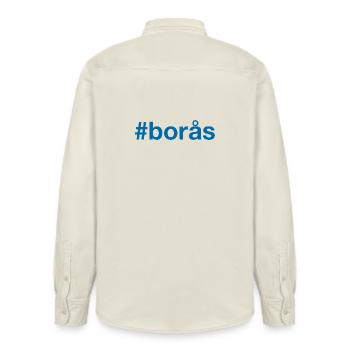 Boras Sverige Suède Schweden - Chemise unisexe coupe décontractée bio Stanley/Stella - écru doux - Dos - AI Model Male 178 light (178cm)