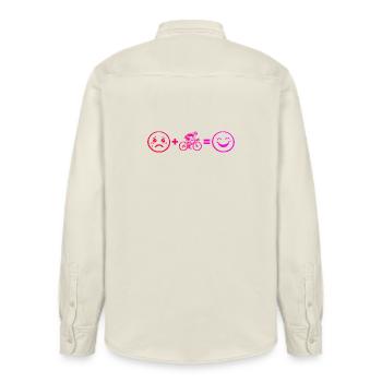 Gift idea for a road bike with road bike - Relaxed Fit Unisex Organic Shirt by Stanley/Stella - soft Ecru - Back - AI Model Male 178 light (178cm)