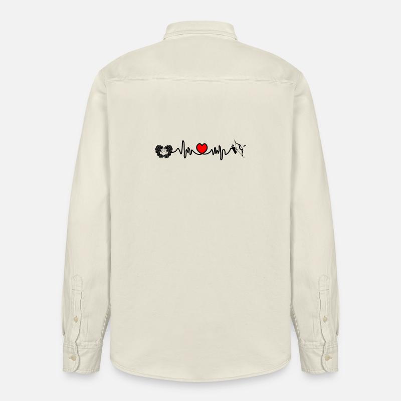 Herzfrequenz Cardio Zwillinge Schütze - Relaxed Fit Unisex Organic Hemd von Stanley/Stella - Natur