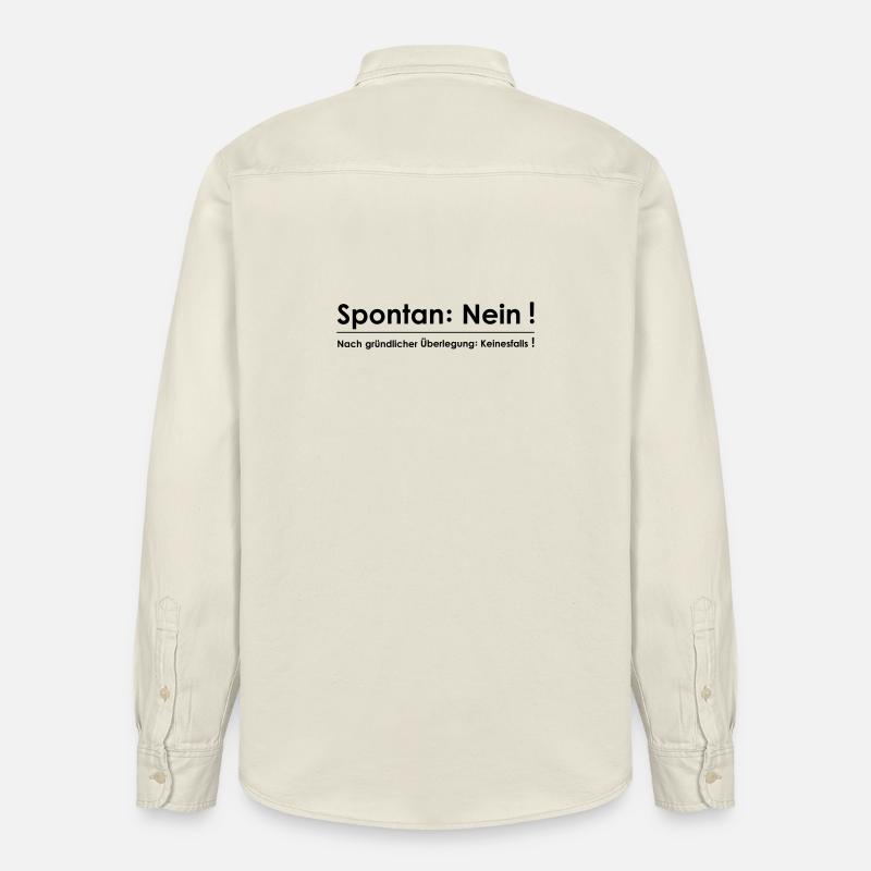 Spontané Non - Chemise unisexe coupe décontractée bio Stanley/Stella - écru doux