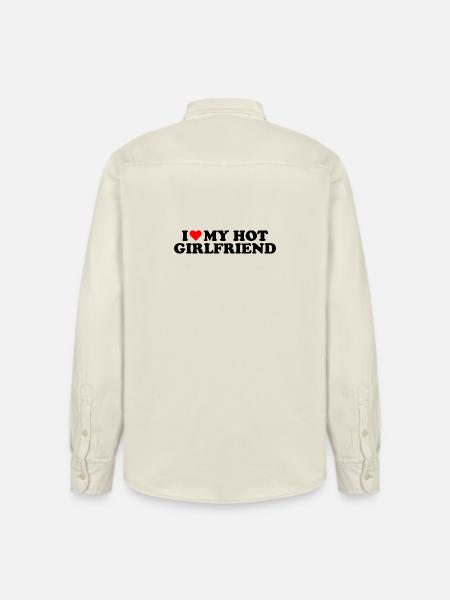 I love my hot girlfriend - Relaxed Fit Unisex Organic Shirt by Stanley/Stella - soft Ecru
