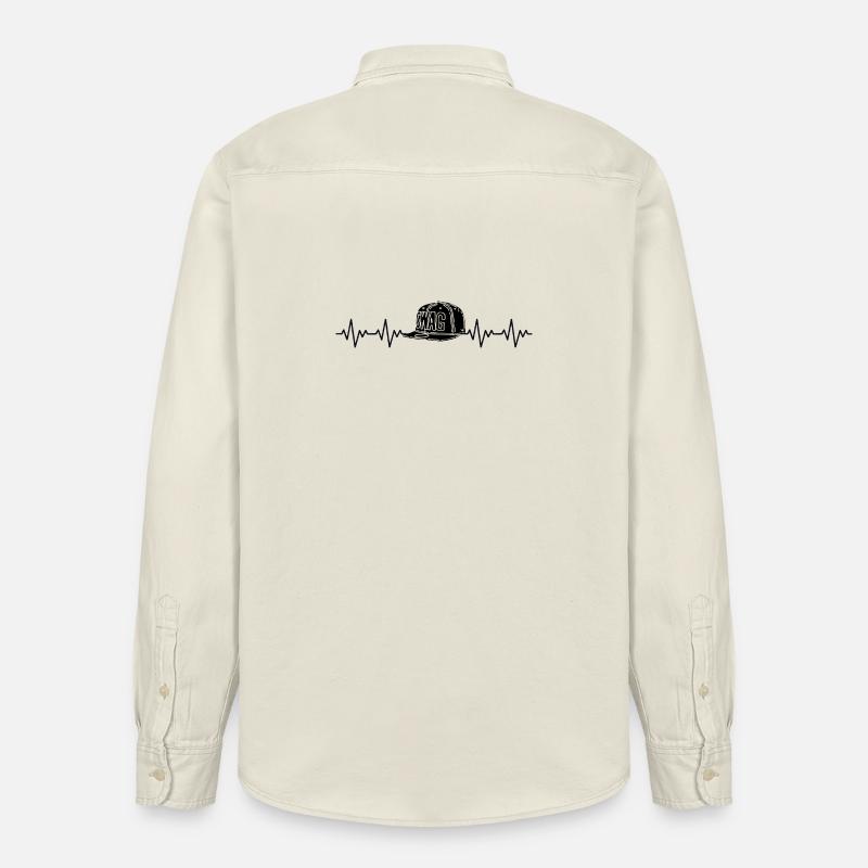 Swag Cappy ECG Battement de cœur - Chemise unisexe coupe décontractée bio Stanley/Stella - écru doux