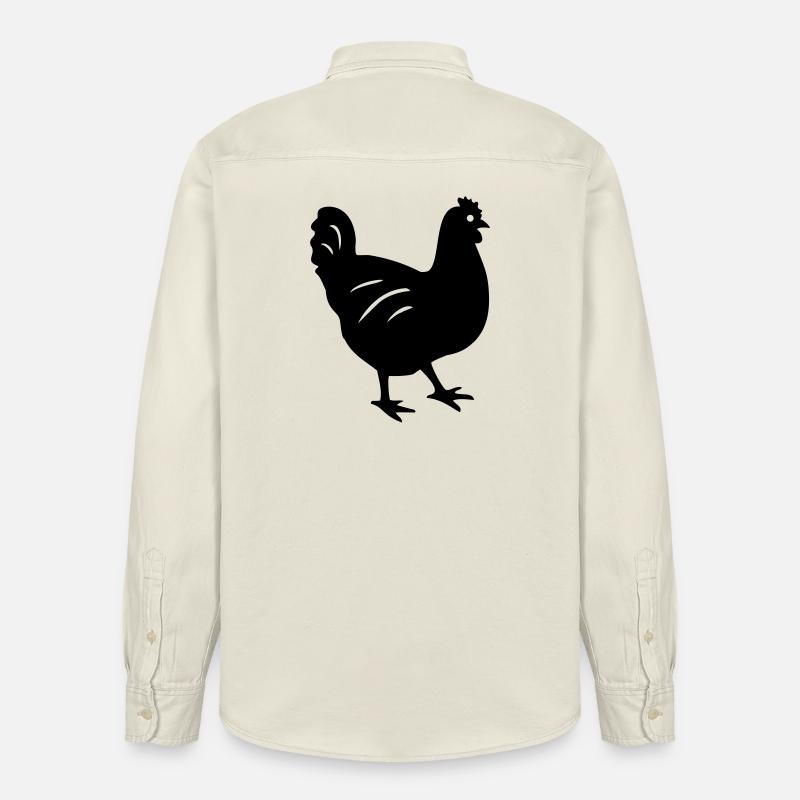huhn vogel geschenk - Relaxed Fit Unisex Organic Hemd von Stanley/Stella - Natur