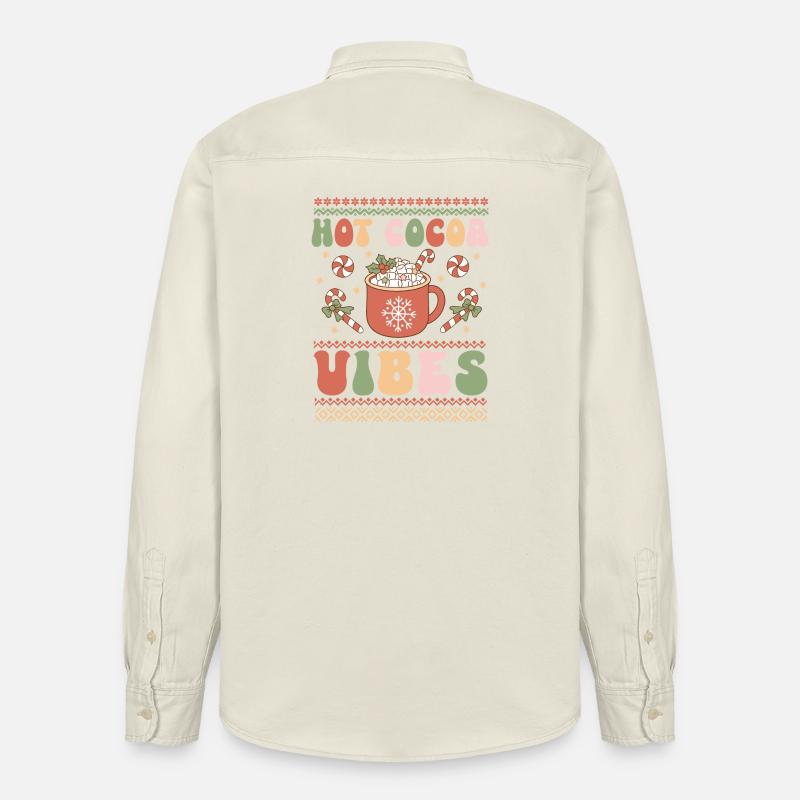 Pull de Noël moche - Chemise unisexe coupe décontractée bio Stanley/Stella - écru doux