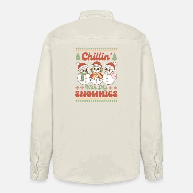 Pull de Noël moche - Chemise unisexe coupe décontractée bio Stanley/Stella - écru doux