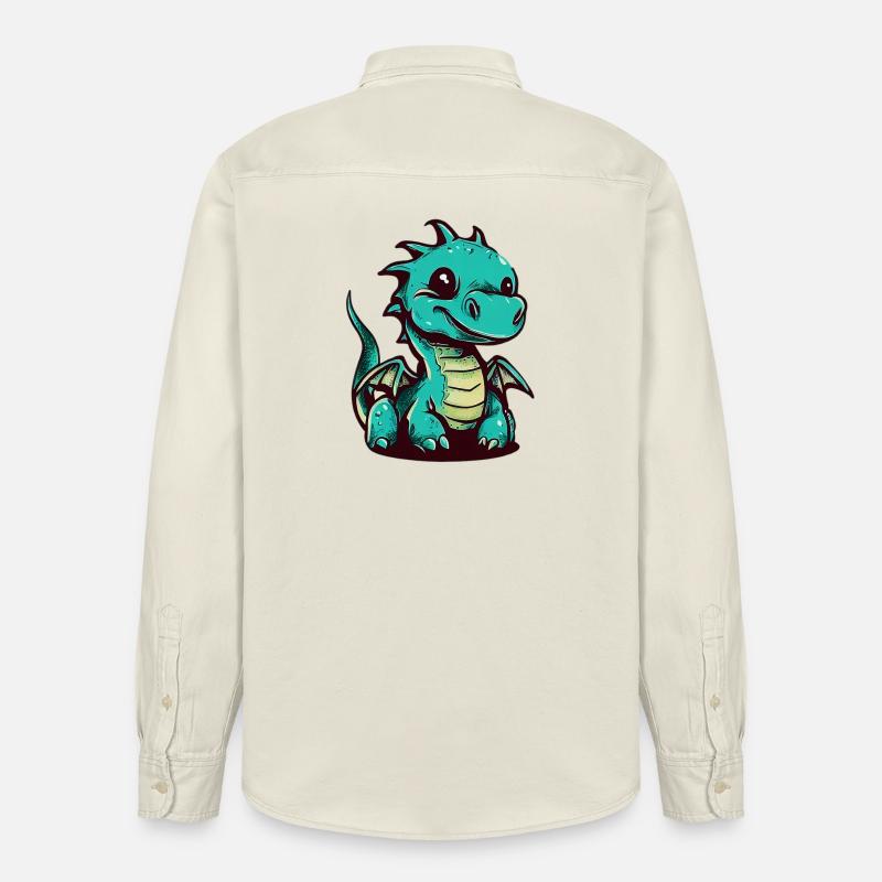 Drache - Relaxed Fit Unisex Organic Hemd von Stanley/Stella - Natur