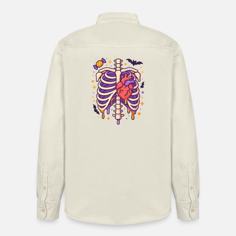 Anatomie Gothic Thoraxkäfig - Relaxed Fit Unisex Organic Hemd von Stanley/Stella - Natur
