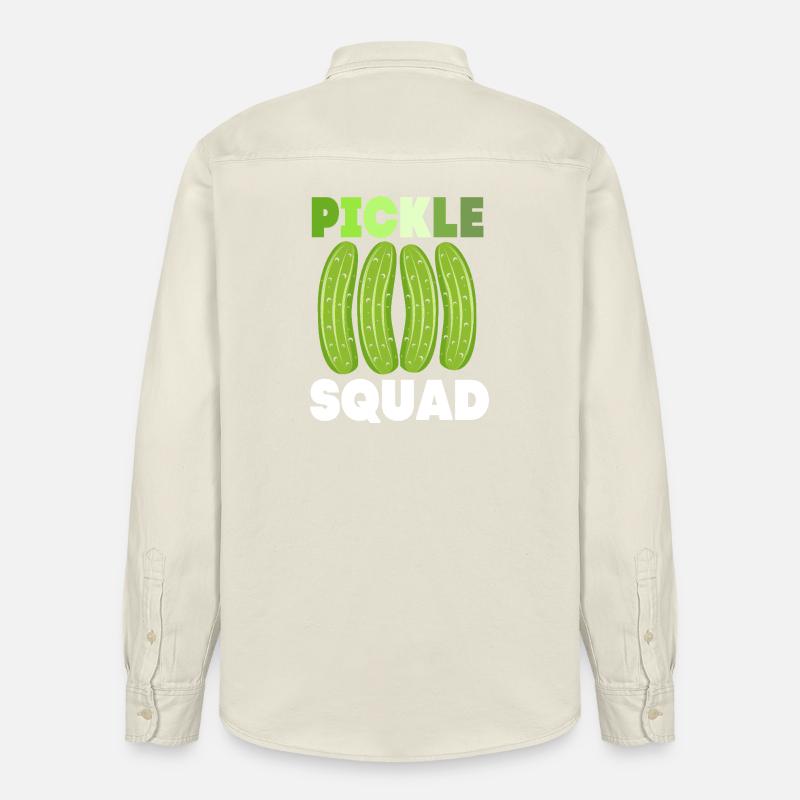 Cornichon concombre - Chemise unisexe coupe décontractée bio Stanley/Stella - écru doux