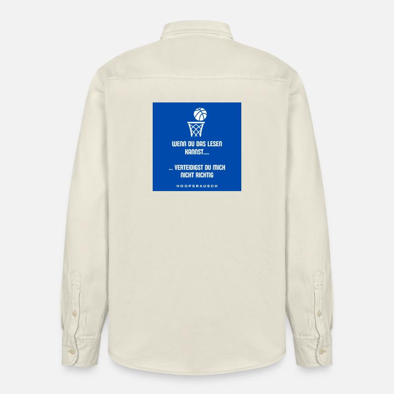 Lesen oder Verteidigen Spruch Hoopsrausch - Relaxed Fit Unisex Organic Hemd von Stanley/Stella - Natur