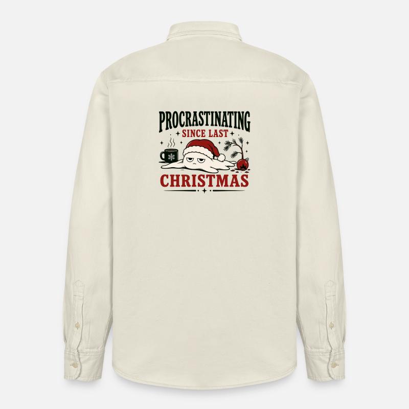 Procrastination depuis Noël dernier - Chemise unisexe coupe décontractée bio Stanley/Stella - écru doux