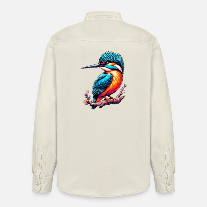Eisvogel - Relaxed Fit Unisex Organic Hemd von Stanley/Stella - Natur