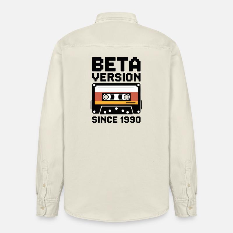 Conception d’impression de cassette rétro - Chemise unisexe coupe décontractée bio Stanley/Stella - écru doux