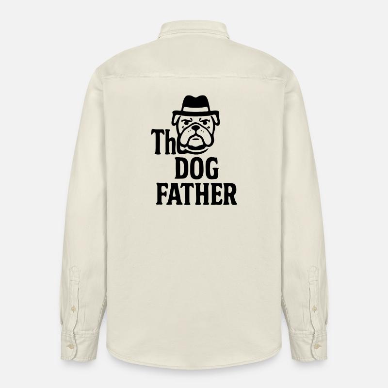 Das Maskottchen-Maskottchen-Design des Hundevaters Bulldoggenhuts - Relaxed Fit Unisex Organic Hemd von Stanley/Stella - Natur