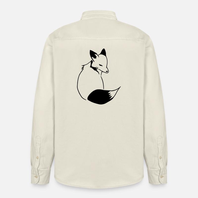 Fuchs Comic: Schlau, Foxy & Manga Style - Relaxed Fit Unisex Organic Hemd von Stanley/Stella - Natur