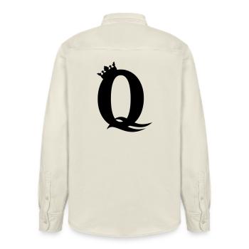 Q-Queen – Majestueuse Party & Girl Design - Chemise unisexe coupe décontractée bio Stanley/Stella - écru doux - Dos - AI Model Male 178 light (178cm)