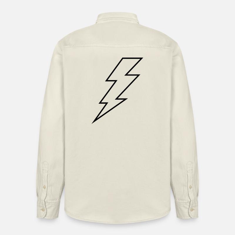 Lightning bolt - Relaxed Fit Unisex Organic Shirt by Stanley/Stella - soft Ecru