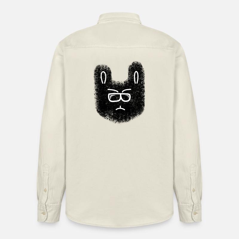 Lapin nerd avec des lunettes - Chemise unisexe coupe décontractée bio Stanley/Stella - écru doux