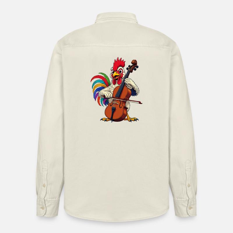 Hahn joue du violoncelle - Chemise unisexe coupe décontractée bio Stanley/Stella - écru doux