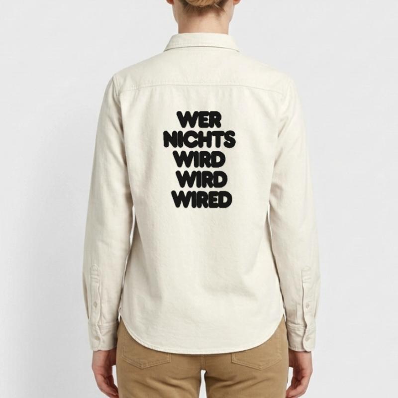 WER NICHTS WIRD WIRD WIRED – IT SPRUCH LUSTIG NERD Relaxed Fit Unisex Organic Hemd von Stanley/Stella