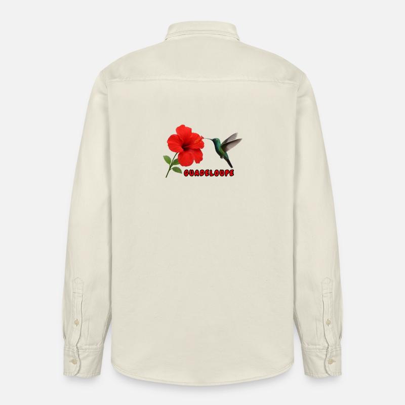 La Guadeloupe - Relaxed Fit Unisex Organic Shirt by Stanley/Stella - soft Ecru