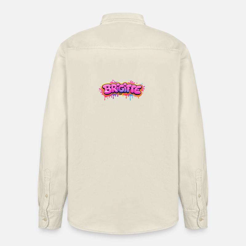  LIAM GRAFFITI NAME FOR PERFECT GIFT PRINTABLE on  - Chemise unisexe coupe décontractée bio Stanley/Stella - écru doux