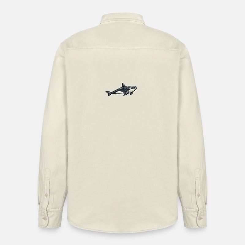 Aarluk - Low poly - Orca - Chemise unisexe coupe décontractée bio Stanley/Stella - écru doux