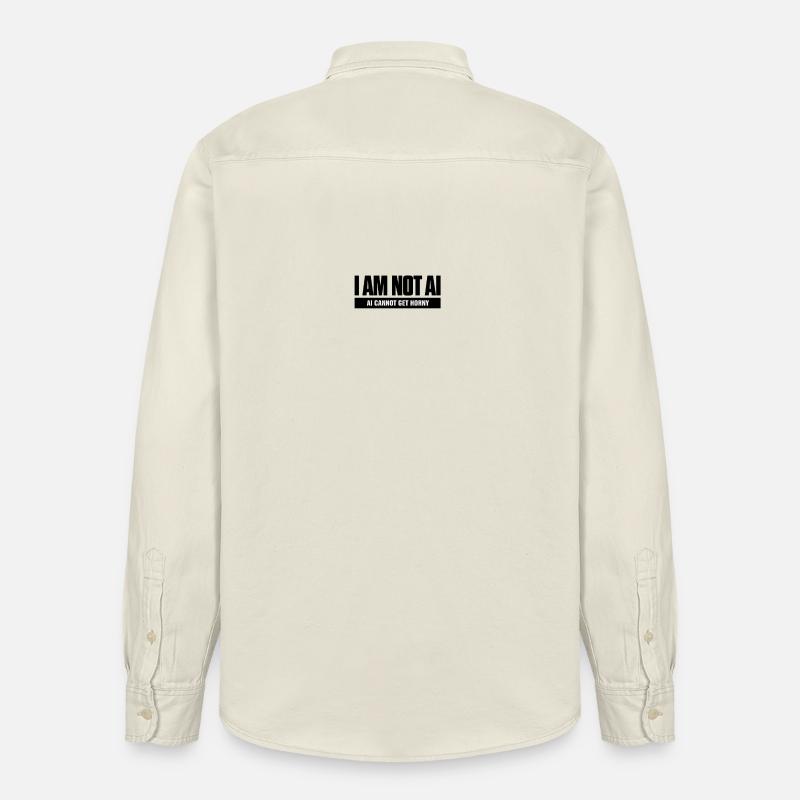 AI Cannot Get Horny - Relaxed Fit Unisex Organic Hemd von Stanley/Stella - Natur