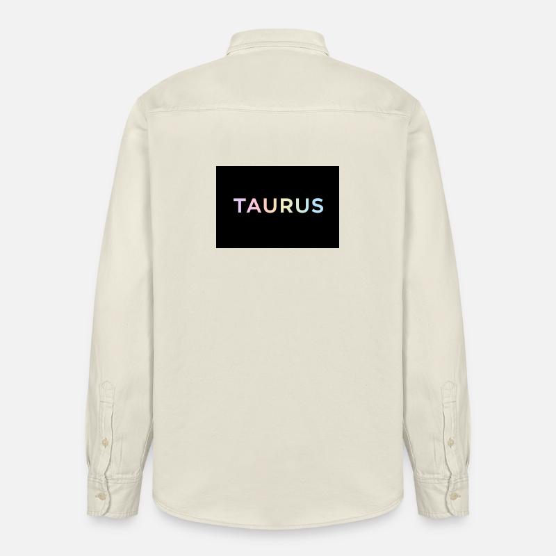 Taurus-Gradiententypografie - Relaxed Fit Unisex Organic Hemd von Stanley/Stella - Natur