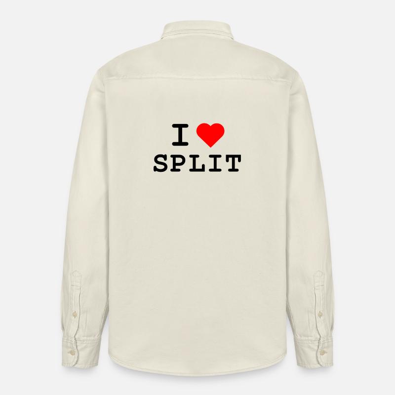 I love Split - Ich liebe Split - Relaxed Fit Unisex Organic Hemd von Stanley/Stella - Natur
