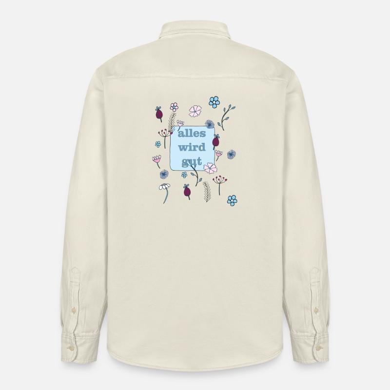 alles wird gut in blau - Relaxed Fit Unisex Organic Hemd von Stanley/Stella - Natur