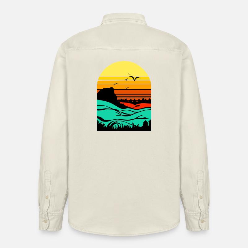 Abendrot - Relaxed Fit Unisex Organic Hemd von Stanley/Stella - Natur