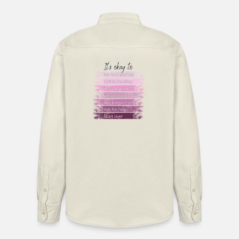 Il est normal de recommencer. - Chemise unisexe coupe décontractée bio Stanley/Stella - écru doux