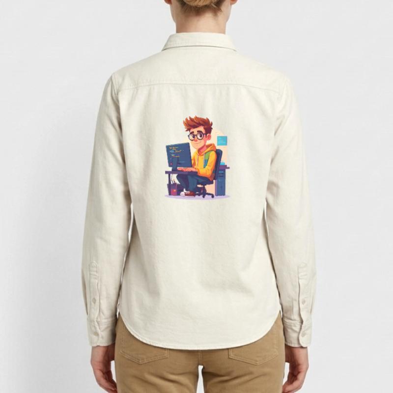 Programmierer oder Nerd Relaxed Fit Unisex Organic Hemd von Stanley/Stella