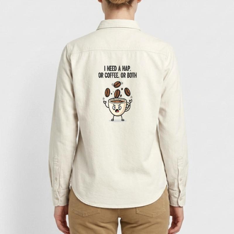 Nickerchen oder Kaffeetassen-Stimmung Relaxed Fit Unisex Organic Hemd von Stanley/Stella
