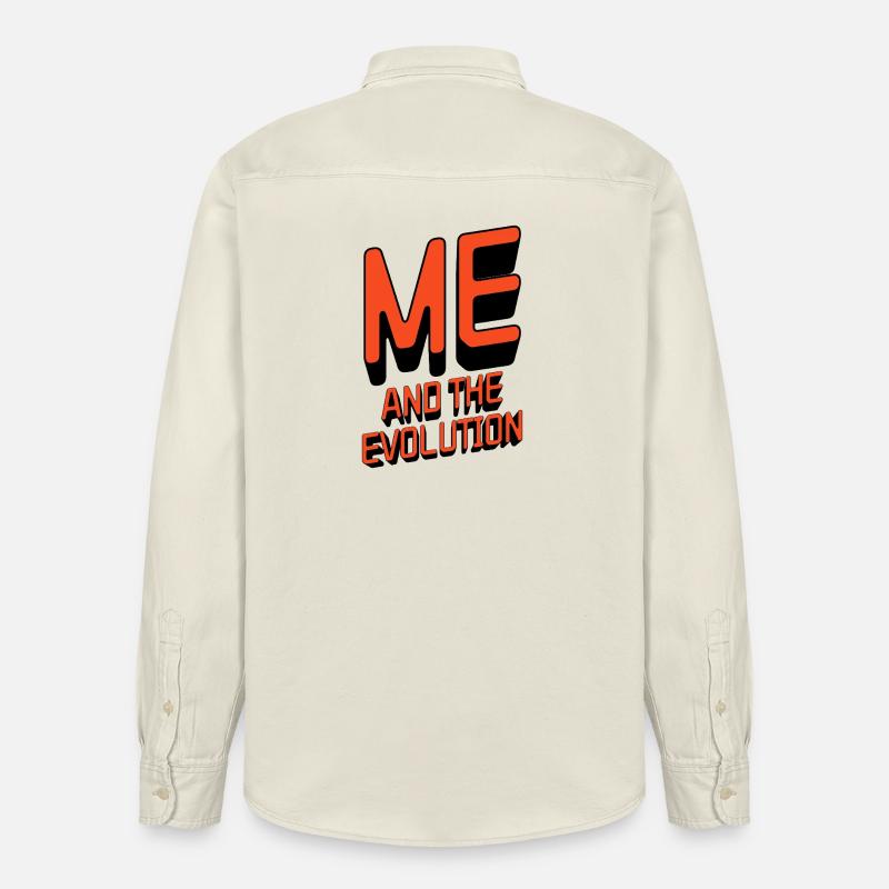 Me and the Evolution - Relaxed Fit Unisex Organic Shirt by Stanley/Stella - soft Ecru