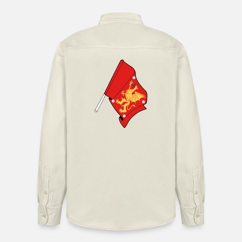 Drapeau du comté d’Östergötland - Chemise unisexe coupe décontractée bio Stanley/Stella - écru doux